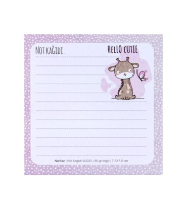 کاغذ یادداشت 50 برگ نوت یاز 7.5×7.5 سانت - طرح 5