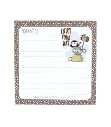 کاغذ یادداشت 50 برگ نوت یاز 7.5×7.5 سانت - طرح 13