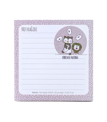 کاغذ یادداشت 50 برگ نوت یاز 7.5×7.5 سانت - طرح45