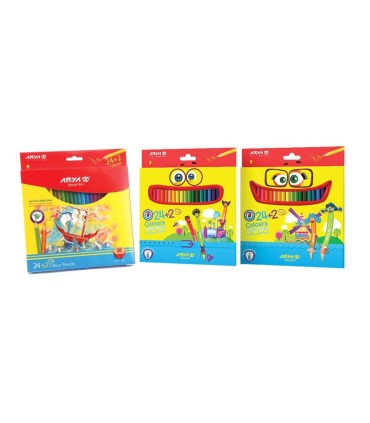 مداد رنگی 2+24 رنگ آریا کد 3017