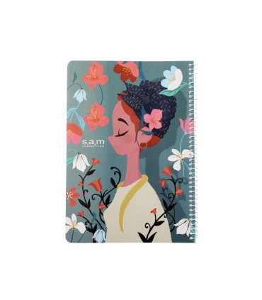 دفتر وزیری فانتزی 100 برگ سم SAM- طرح lady