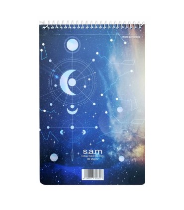 دفتر یادداشت سم با پرفراژ 22×15 سیم از 15 طرح ماه