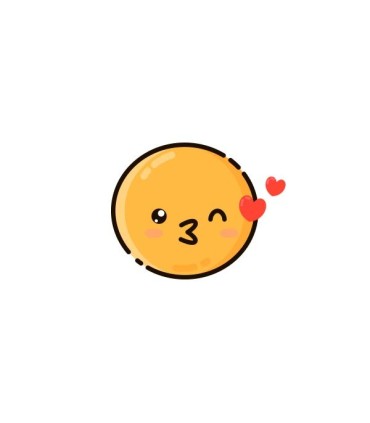 استیکر طرح ایموجی بوسه