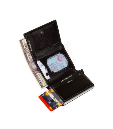 کیف پول و نگهدارنده کارت با مکانیزم اتوماتیک NEWISH POLO مدل 02