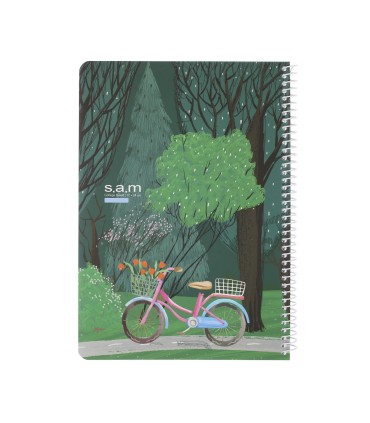 دفتر وزیری فانتزی 100 برگ سم- طرح  دوچرخه
