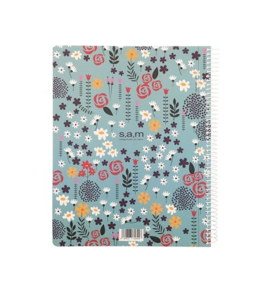 دفتر رحلی جلد سخت 100 برگ سم طرح گلی