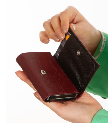 کیف پول و نگهدارنده کارت با مکانیزم اتوماتیک NEWISH POLO -مدل 03