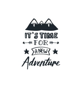 استیکر طرح it's time for a new adventure