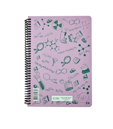 دفتر فرمول وزیری شیمی دات نوت 100 برگ رنگ صورتی dotnote