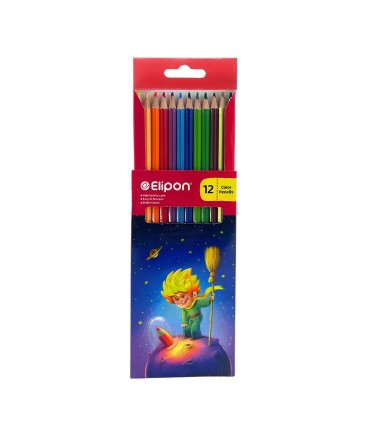 مداد رنگی 12 رنگ الیپون طرح شازده کوچولو