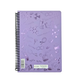 دفتر فرمول shiny وزیری شیمی دات نوت 100 برگ رنگ یاسی