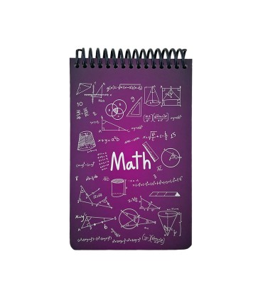 دفتر یادداشت A6  ریاضی دات نوت سری Science رنگ زرشکی