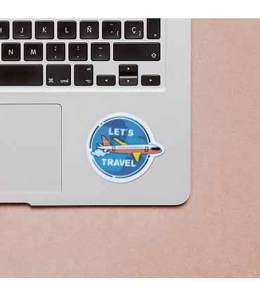 استیکر طرح let's travel