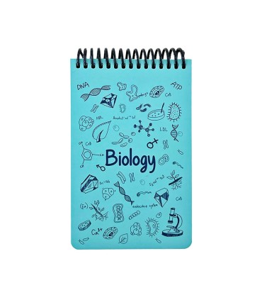 دفتر یادداشت A6  زیست دات نوت سری Science رنگ فیروزه ای