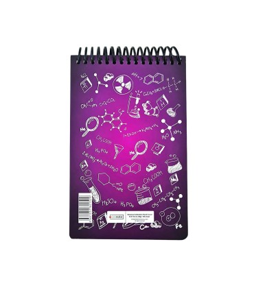 دفتر یادداشت A6  شیمی دات نوت سری Science رنگ زرشکی