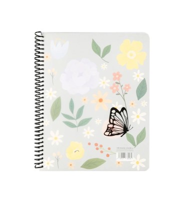 دفتر رحلی جلد P.P سه بعدی 100 برگ سم- طرح پروانه