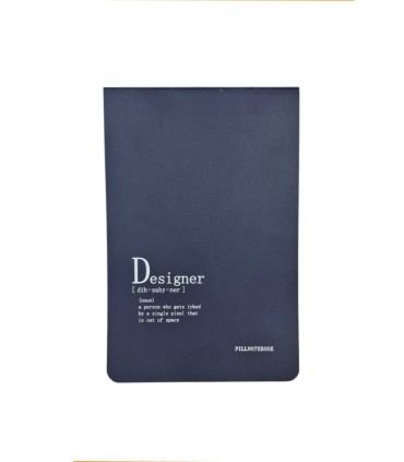 دفتر طراحی پیل مدل کانسپت طرح Designer سایز A5 - رنگ سرمه ای