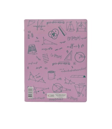 دفتر کلاسور ۲۶ حلقه ریاضی دات نوت- صورتی