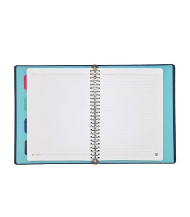 دفتر کلاسور ۲۶ حلقه فیزیک دات نوت- سورمه ای