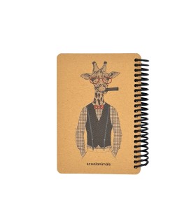 دفترچه سایز A6 سیمی 100 برگ دات نوت سری Coolanimals طرح زرافه