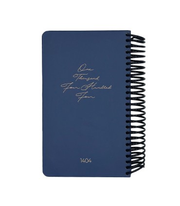 تقویم سال 1404 فنری اروپایی جلد سخت دات نوت - طرح 4