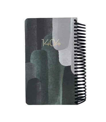 تقویم سال 1404 فنری اروپایی جلد سخت دات نوت - طرح 7