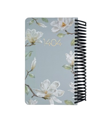 تقویم سال 1404 فنری اروپایی جلد سخت دات نوت - طرح 8