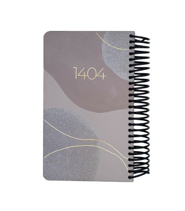 تقویم سال 1404 فنری اروپایی جلد سخت دات نوت - طرح 10