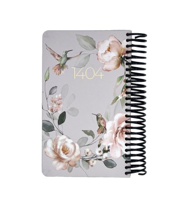 تقویم سال 1404 فنری اروپایی جلد سخت دات نوت - طرح 12