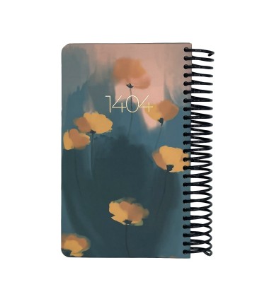 تقویم سال 1404 فنری اروپایی جلد سخت دات نوت - طرح 13