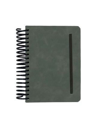 تقویم سال 1404 فنری پالتویی جلد ترمو دات نوت - زیتونی