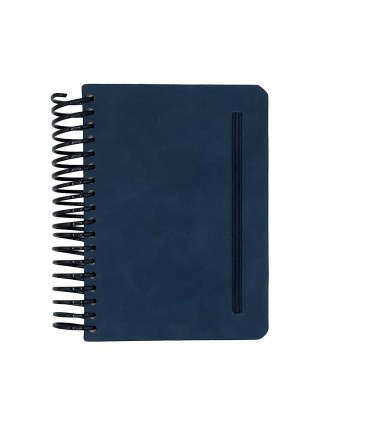 تقویم سال 1404 فنری پالتویی جلد ترمو دات نوت - سرمه ای