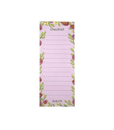 یادداشت چک لیست 52 برگ  سم - طرح گل