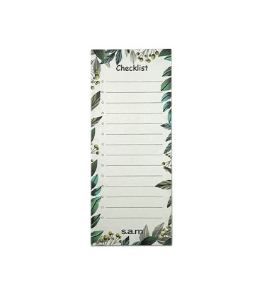 یادداشت چک لیست 52 برگ  سم - طرح برگ سبز