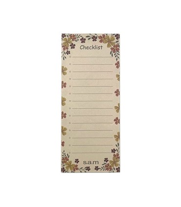 یادداشت چک لیست 52 برگ  سم - طرح گلبرگ