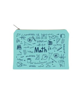 زیپ کیف دات نوت مدل Math سایز A5 رنگ فیروزه ای