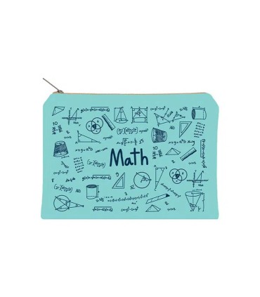 زیپ کیف دات نوت مدل Math سایز A5 رنگ فیروزه ای