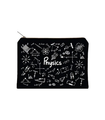 زیپ کیف دات نوت مدل Physics سایز A5 رنگ مشکی