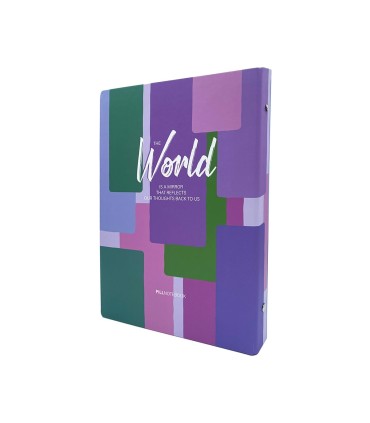 دفتر کلاسور 26 حلقه 100 برگ پیل- طرح World