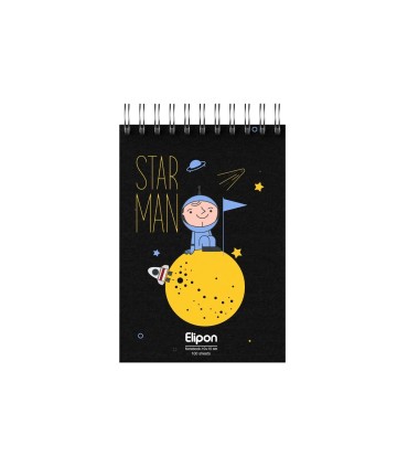 دفتر یادداشت فانتزی 80 برگ سیمی الیپون - کد 2621362