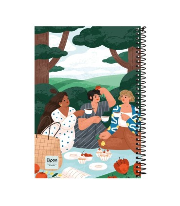 دفتر 80 برگ وزیری سیمی کلاسیک الیپون - کد 2311552