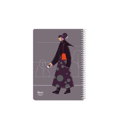 دفتر 100 برگ وزیری سیمی فانتزی الیپون - کد 2391271