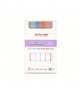 ماژیک هایلایتر پاستلی ZUIXUA پک 6 عددی کد F0650