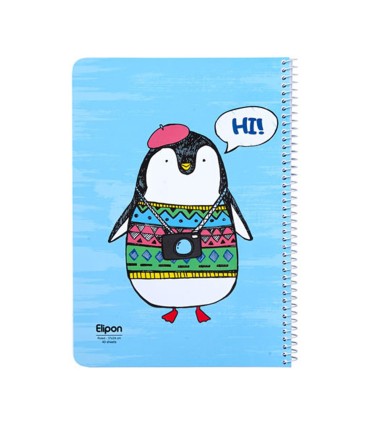 دفتر 40 برگ وزیری سیمی فانتزی الیپون - کد 2141233