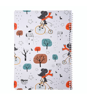 دفتر 40 برگ وزیری سیمی فانتزی الیپون - کد 2141222