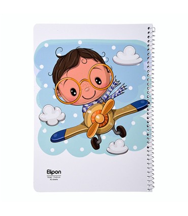 دفتر 40 برگ وزیری سیمی فانتزی الیپون - کد 2141203