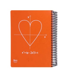 دفتر 200 برگ رحلی سیمی الیپون طرح ریاضی