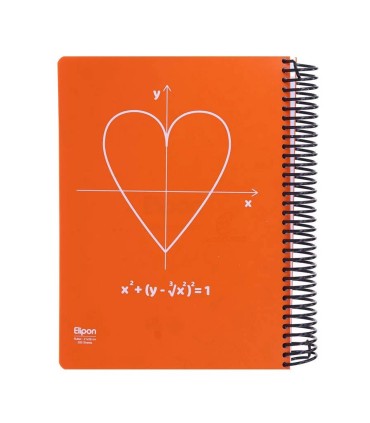 دفتر 200 برگ رحلی سیمی الیپون طرح ریاضی
