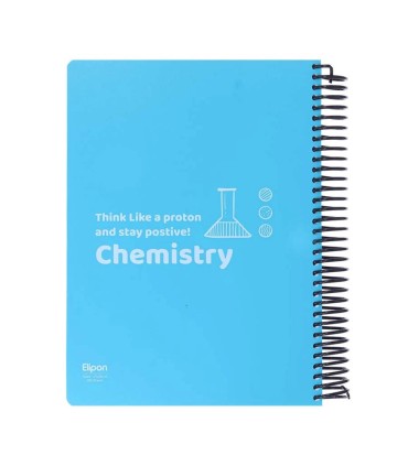 دفتر 200 برگ رحلی سیمی الیپون طرح Chemistry