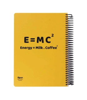 دفتر 200 برگ رحلی سیمی الیپون طرح Energy